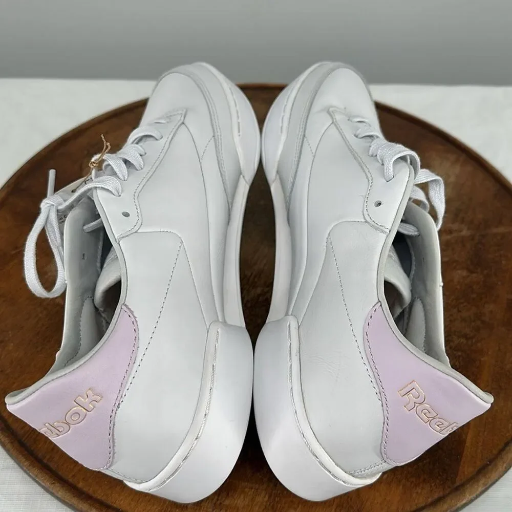 Reebok Shoes W 10.5 Club C Clean White Pink Tennis Pickleball Court Sneakers 80s